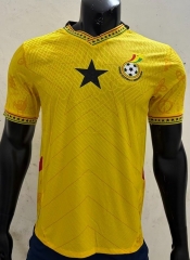 Player version 25-26  Ghana Home Yellow Thailand Soccer Jersey AAA