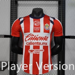 Player Version 2025-26 Deportivo Guadalajara Home Red&White Thailand Soccer Jersey AAA-888