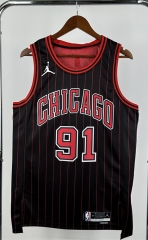 2025 Flyer Version Chicago Bulls Black&Red #91 NBA Jersey-311