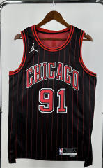 2025 Flyer Version Chicago Bulls Black&Red #91 NBA Jersey-311