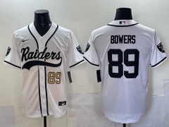 NFL  3rd Generation Joint Edition Las Vegas Raiders White#89 Jersey(Logo 2)-0840