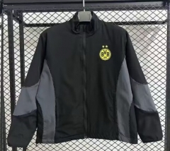 （s-3xl）2025-26  Borussia Dortmund Black &Grey Double-Sided Wear Thailand Trench Coats-GB