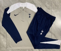 2025-2026 Tottenham Hotspur Light Gray Thailand Soccer Tracksuit Uniform-815