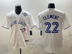 MLB Toronto Blue Jays White#22 Jersey(Logo 3)-0840