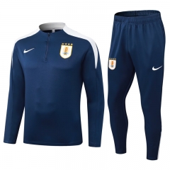 25-26 Uruguay Royal Blue Thailand Soccer Tracksuit-411
