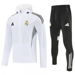 2025-2026 Real Madrid White Thailand Soccer Jacket Uniform(With Hats)-4627