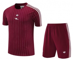 2025-2026 Arsenal Jujube Red Short-Sleeve Thailand  Soccer Uniform-418