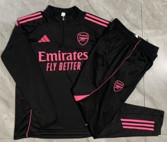 2025-2026 Arsenal Black Thailand Soccer Tracksuit-815