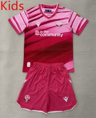 25-26 Bolton Wanderers Football Club Second Away Red Kid/Youth Soccer Uniform-AY