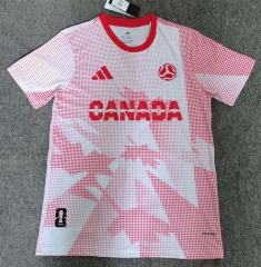 (S-4XL) 25-26 Special Edition Canada Pink&White Thailand Soccer Jersey AAA-7209