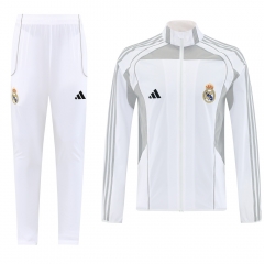 2025-2026 Real Madrid White Thailand Trench Coat Suit-LH