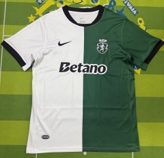 (S-4XL) 25-26 Anniversary Edition Sporting Lisbon Clube de Portugal White&Green Thailand Soccer Jersey AAA-5303