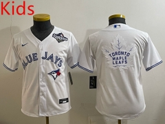 MLB Toronto Blue Jays White Kids/Youth Jersey(Logo 1)-0840