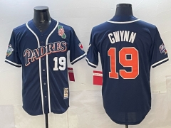 Retro Version MLB San Diego Padres Royal Blue#19 Jersey-0840