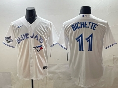 MLB Toronto Blue Jays White#11 Jersey(Logo 2)-0840