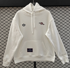 (S-3XL) Retro Small Embroidery Style Arsenal White Thailand Tracksuit With Hat-CS