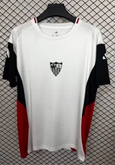 (S-4XL) 25-26 Sevilla White Thailand Training Soccer Jersey AAA-2044
