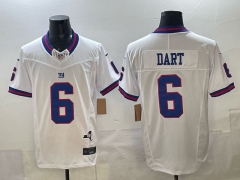 NFL New York Giants Retro Version 5th Generation White #6 Jersey(Logo 3)-0840