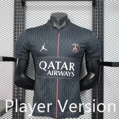 Player Version 25-26 Paris 3rd Away Black Thailand Soccer Jersey AAA-888