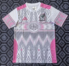 2025-2026 Special Edition Mexico Pink&Gray Thailand Soccer Jersey AAA-7209