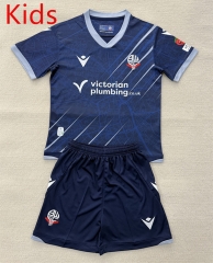 2025-2026 Bolton Wanderers F.C  Away Blue Kids/Youth Soccer Uniform-AY