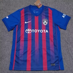 (S-4XL)2025-2026 Johor Darul Ta'zim Home Red&Blue Thailand Soccer Jersey AAA-512