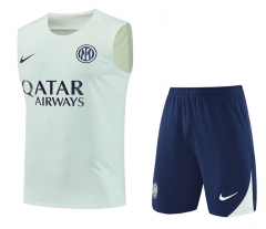 2025-2026 Inter Milan Gray&Green Thailand Training Soccer Vest Uniform-418