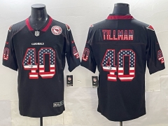 NFL Arizona Cardinals National Flag Black#40 Jersey(Logo 1)-0840