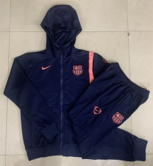 24-25 Barcelona Cyan Soccer Jacket Uniform With Hat-815