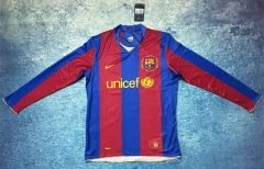 Retro Version 07-08 Season Barcelona Home Blue&Red LS Thailand Soccer Jersey AAA-6590