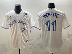 MLB Toronto Blue Jays White#11 Jersey(Logo 4)-0840