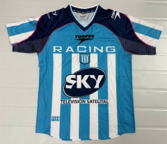 Retro Version 01-02 Racing Club de Avellaneda Home White&Blue Thailand Soccer Jersey AAA-503