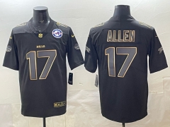 NFL Buffalo Bills Black&Gold#17 Jersey(Logo 7)-0840