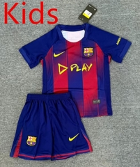 25-26 Music Festival Collaboration Barcelona Blue&Red Kids/Youth Soccer Uniform-4247