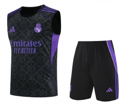2025-2026 Real Madrid Black Training Soccer Vest Uniform-418