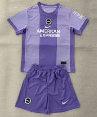 2025-26 Brighton & Hove Albion Away Purple Soccer Uniform-AY