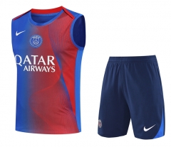 25-26 Paris SG Blue&Red Thailand Training Soccer Vest Uniform-418