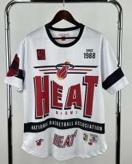 2026 MN Retro Version Miami Heat White Short-Sleeved NBA Jersey-311