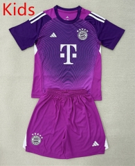 2025-26 Bayern München Goalkeeper Purple Kids/Youth Soccer Uniform-AY