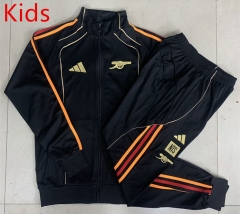 2025-2026 Retro Version Arsenal Black Kids/Youth Soccer Jacket Uniform-815