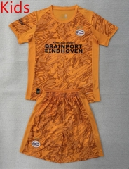 2025-26 PSV Eindhoven Goalkeeper Orange Kids/Youth Soccer Uniform-AY