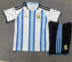25-26 Argentina Home Blue&White Kids/Youth Soccer Uniform
