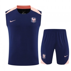 2025-26 France Royal Blue Vest-sleeved Thailand Soccer -4627