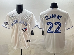 MLB Toronto Blue Jays White#22 Jersey(Logo 2)-0840