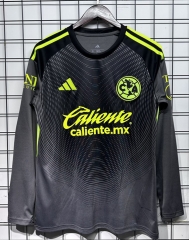 (S-4XL)  25-26 Club America Goalkeeper Grey&Black LS Thailand Soccer Jersey AAA-GB