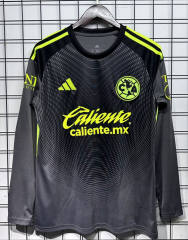 (S-4XL)  25-26 Club America Goalkeeper Grey&Black LS Thailand Soccer Jersey AAA-GB