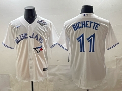 MLB Toronto Blue Jays White#11 Jersey(Logo 3)-0840