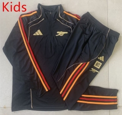 2025-2026 Retro Version Arsenal Black Kids/Youth Soccer Tracksuit-815