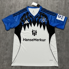 (S-4XL) 25-26 Hamburger SV  Home White&Blue Thailand Soccer Jersey AAA-4506