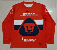 (s-4xl)2025-26  PA UNAM Goalkeeper Red Thailand Long Sleeves Soccer Jersey AAA-9527